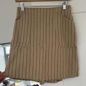 Vintage Striped Tan Skort